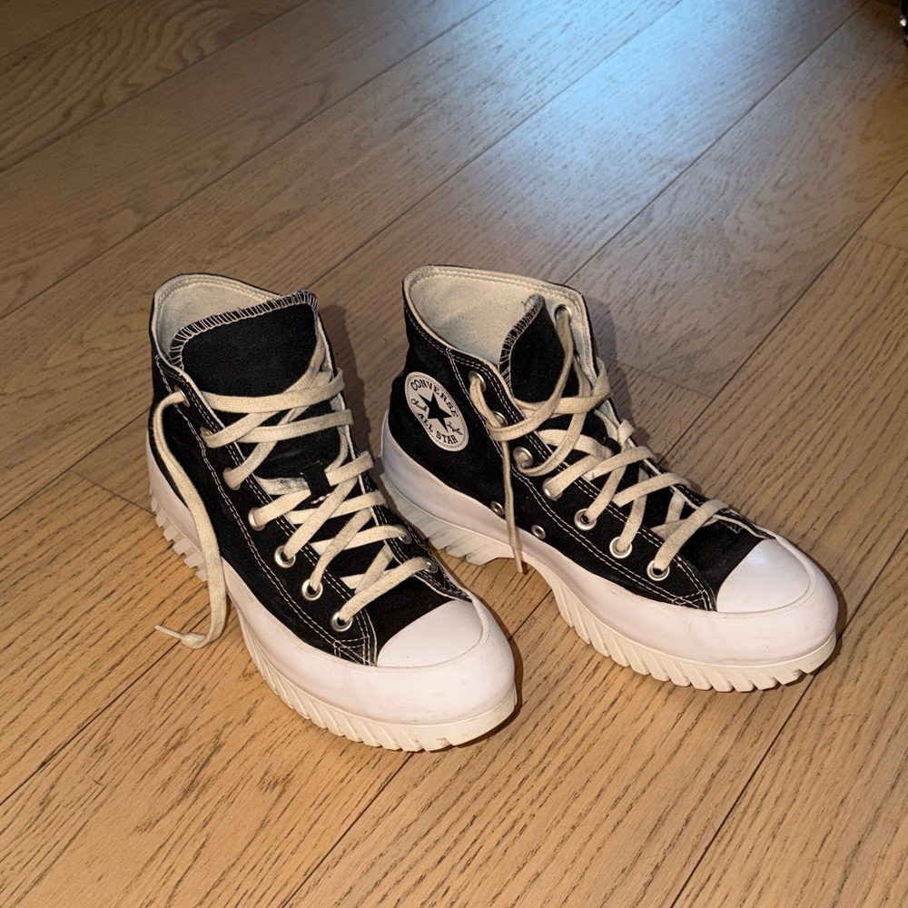 Converse Black and White Platform High-Tops